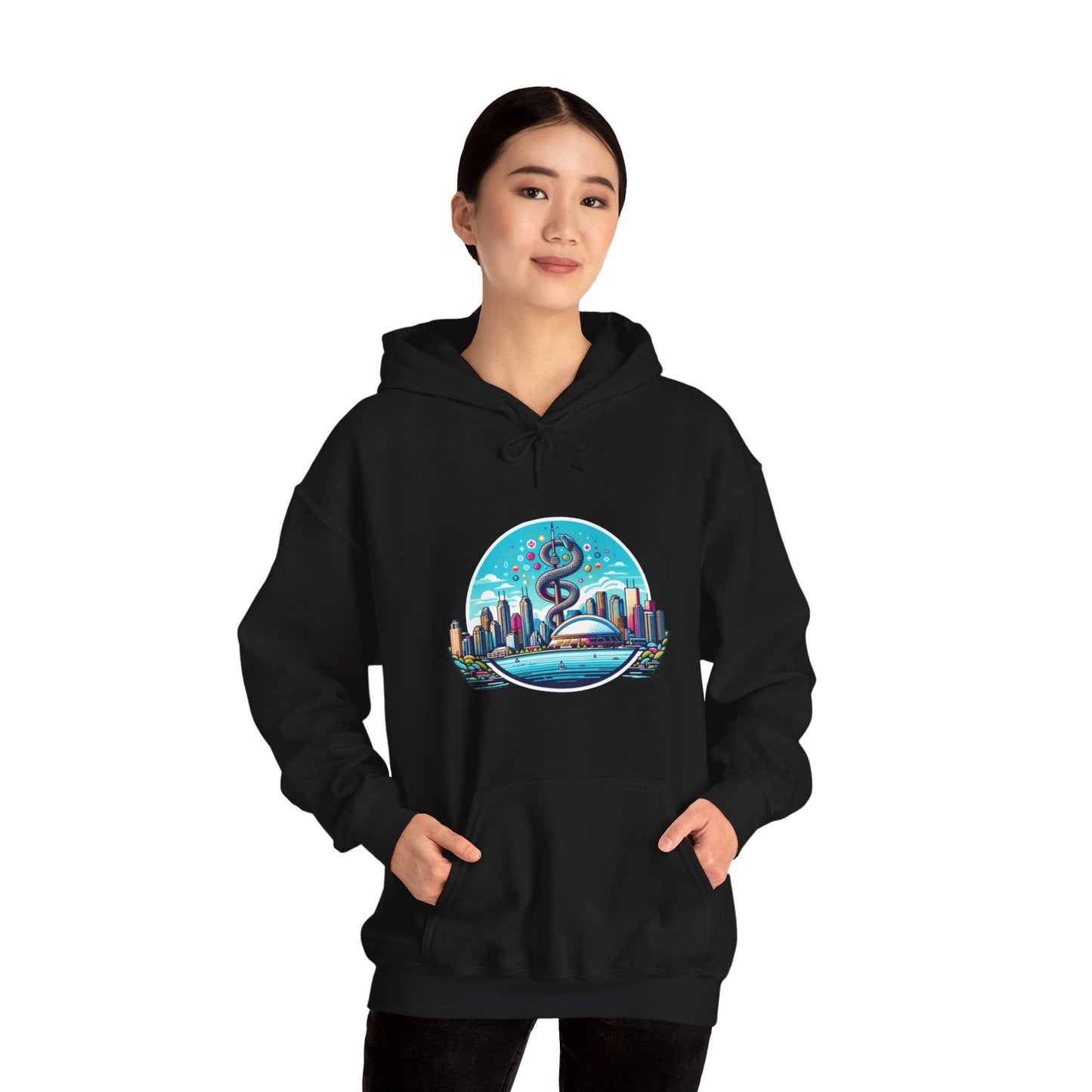 "Toronto Skyline Bowl of Hygieia" Unisex Heavy Blend™ Hooded Sweatshirt