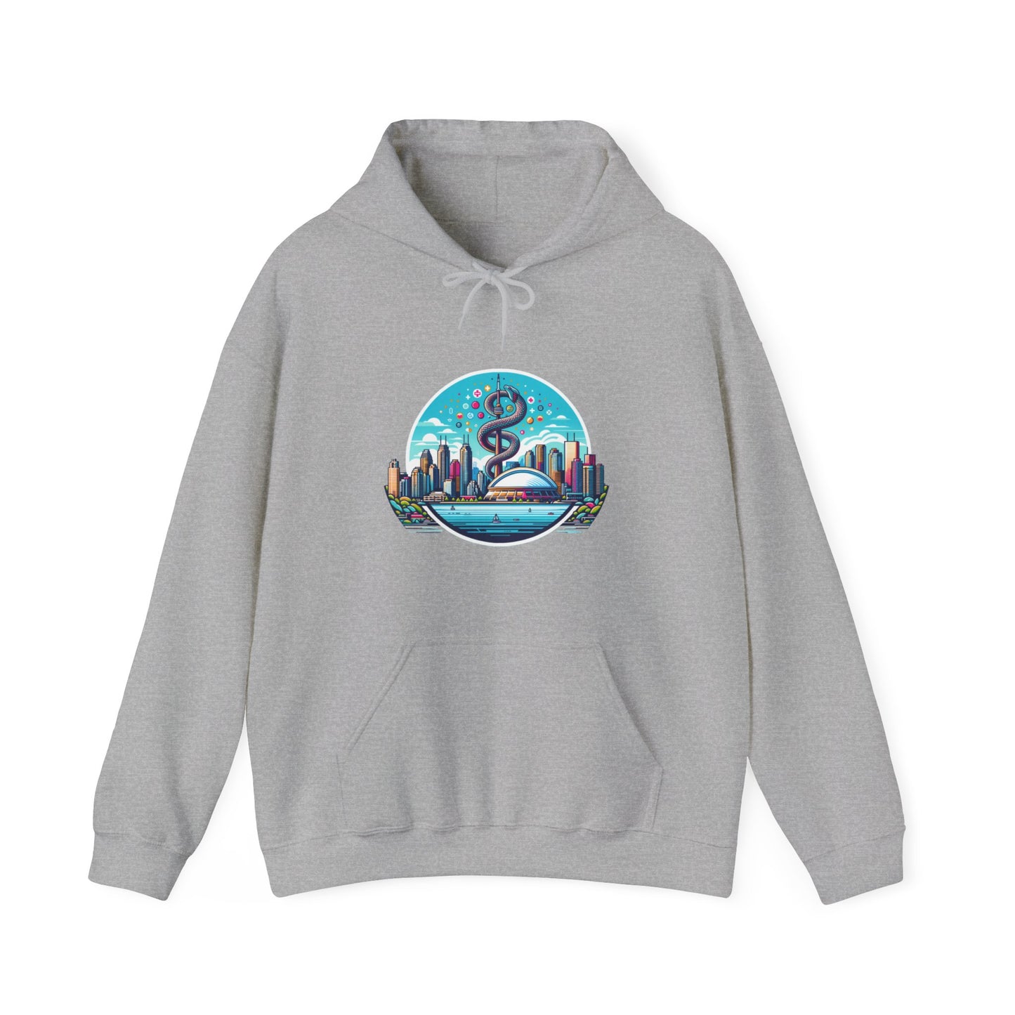 "Toronto Skyline Bowl of Hygieia" Unisex Heavy Blend™ Hooded Sweatshirt