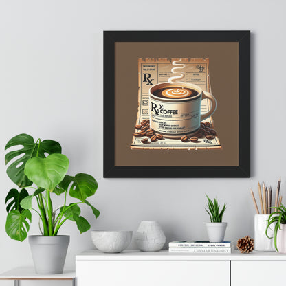 "Rx Coffee" Framed Poster