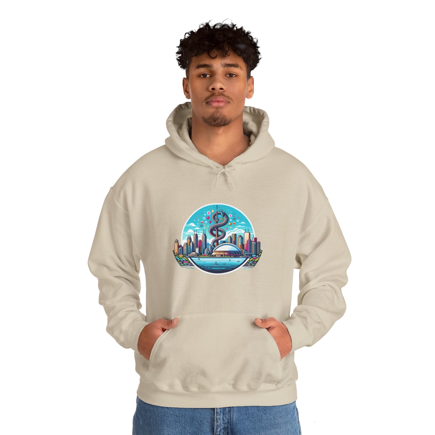 "Toronto Skyline Bowl of Hygieia" Unisex Heavy Blend™ Hooded Sweatshirt