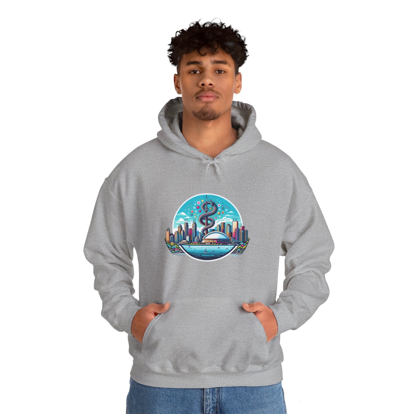 "Toronto Skyline Bowl of Hygieia" Unisex Heavy Blend™ Hooded Sweatshirt