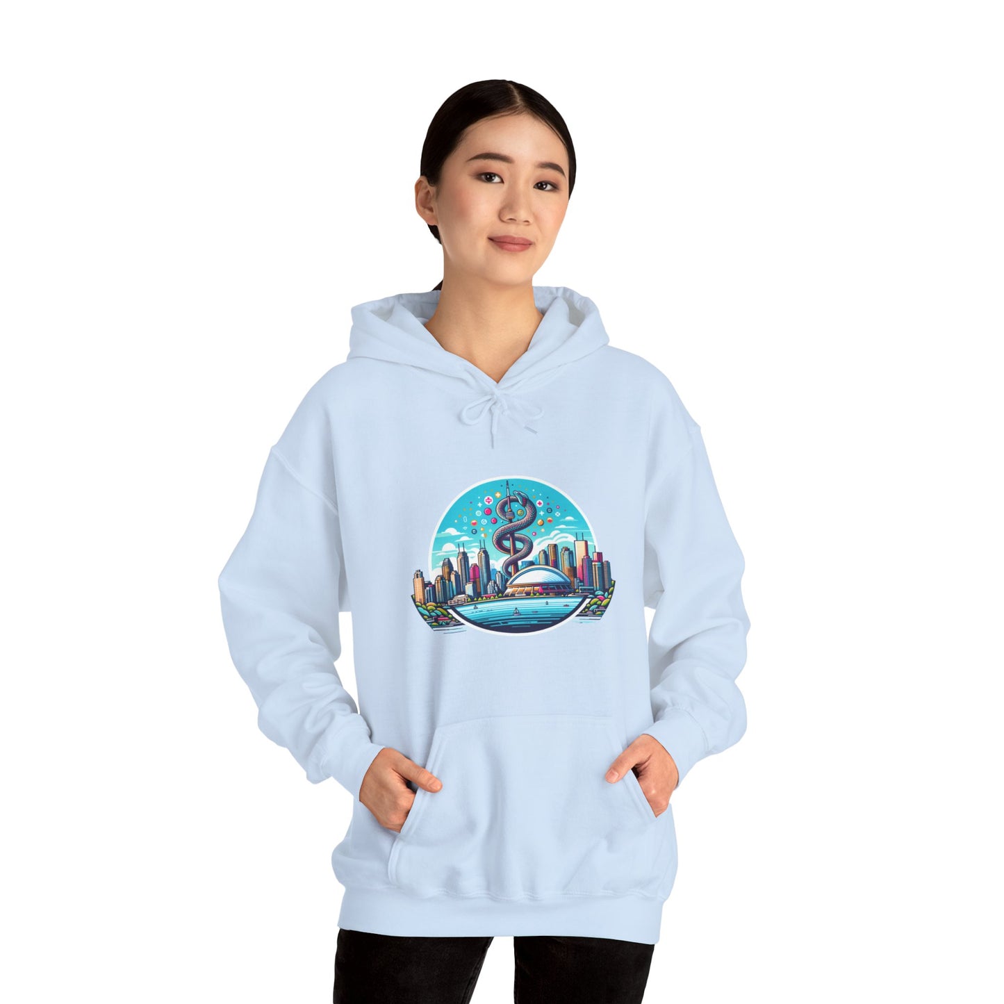 "Toronto Skyline Bowl of Hygieia" Unisex Heavy Blend™ Hooded Sweatshirt