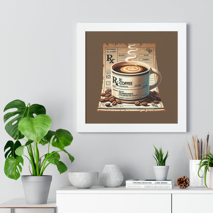 "Rx Coffee" Framed Poster