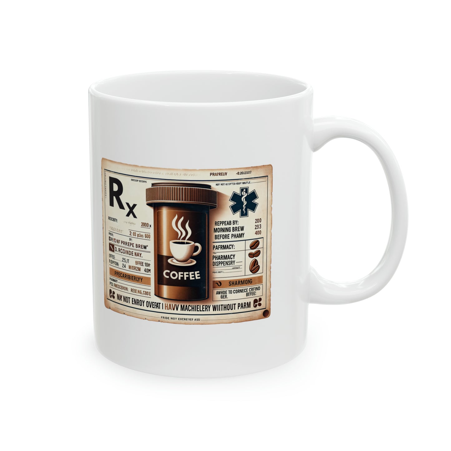 "Rx Coffee" Ceramic Mug 11oz