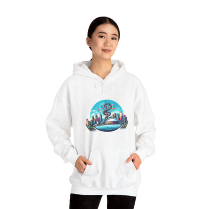 "Toronto Skyline Bowl of Hygieia" Unisex Heavy Blend™ Hooded Sweatshirt