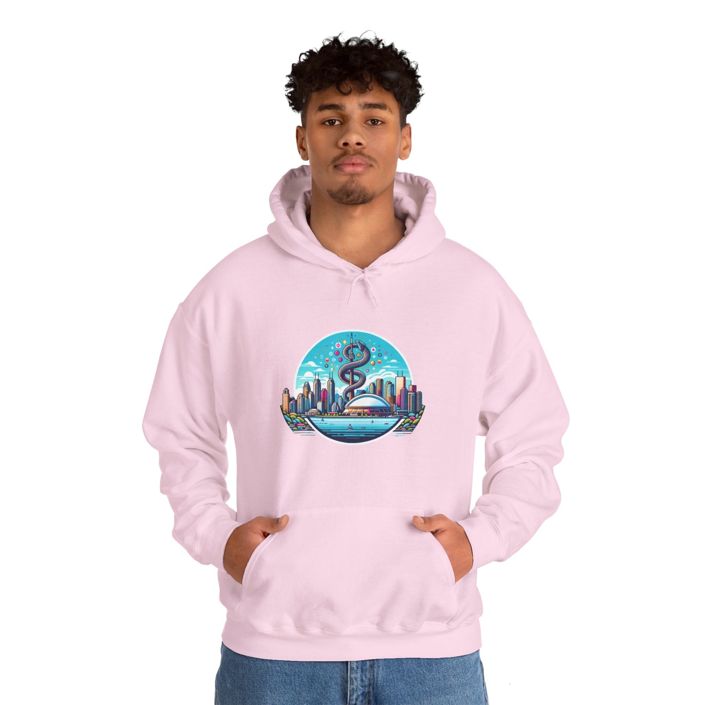 "Toronto Skyline Bowl of Hygieia" Unisex Heavy Blend™ Hooded Sweatshirt