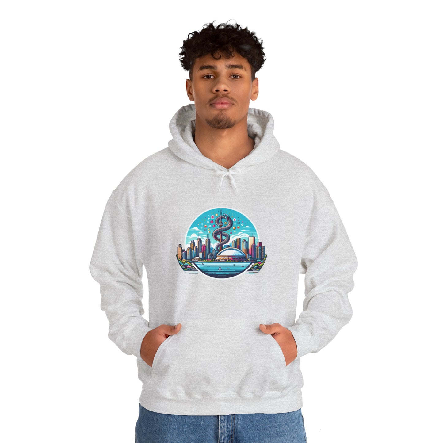 "Toronto Skyline Bowl of Hygieia" Unisex Heavy Blend™ Hooded Sweatshirt