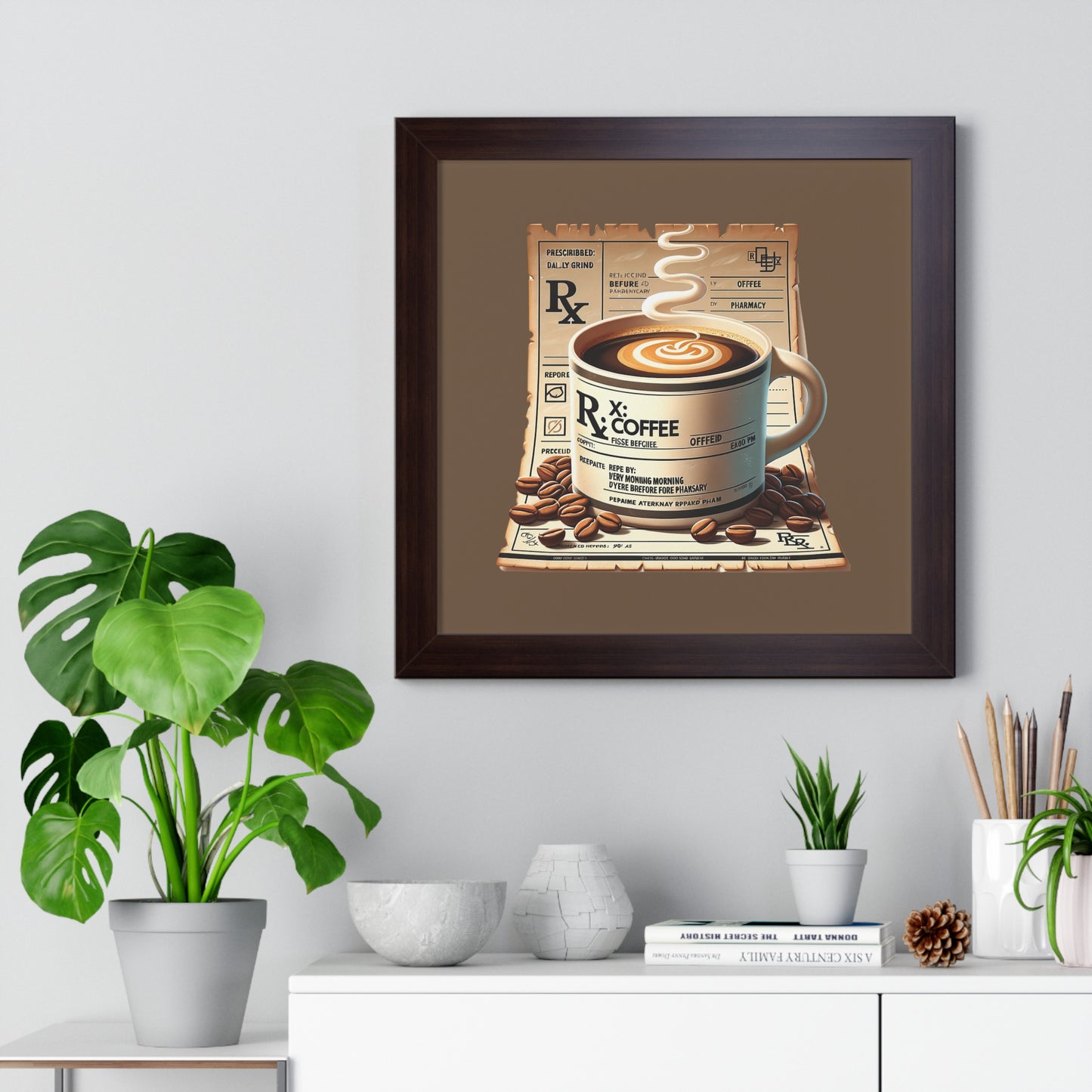 "Rx Coffee" Framed Poster