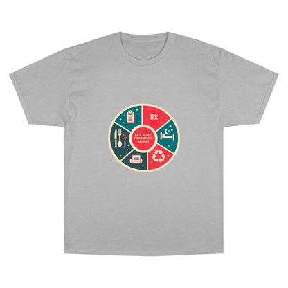 "Eat, Sleep, Pharmacy, Repeat" Champion T-Shirt