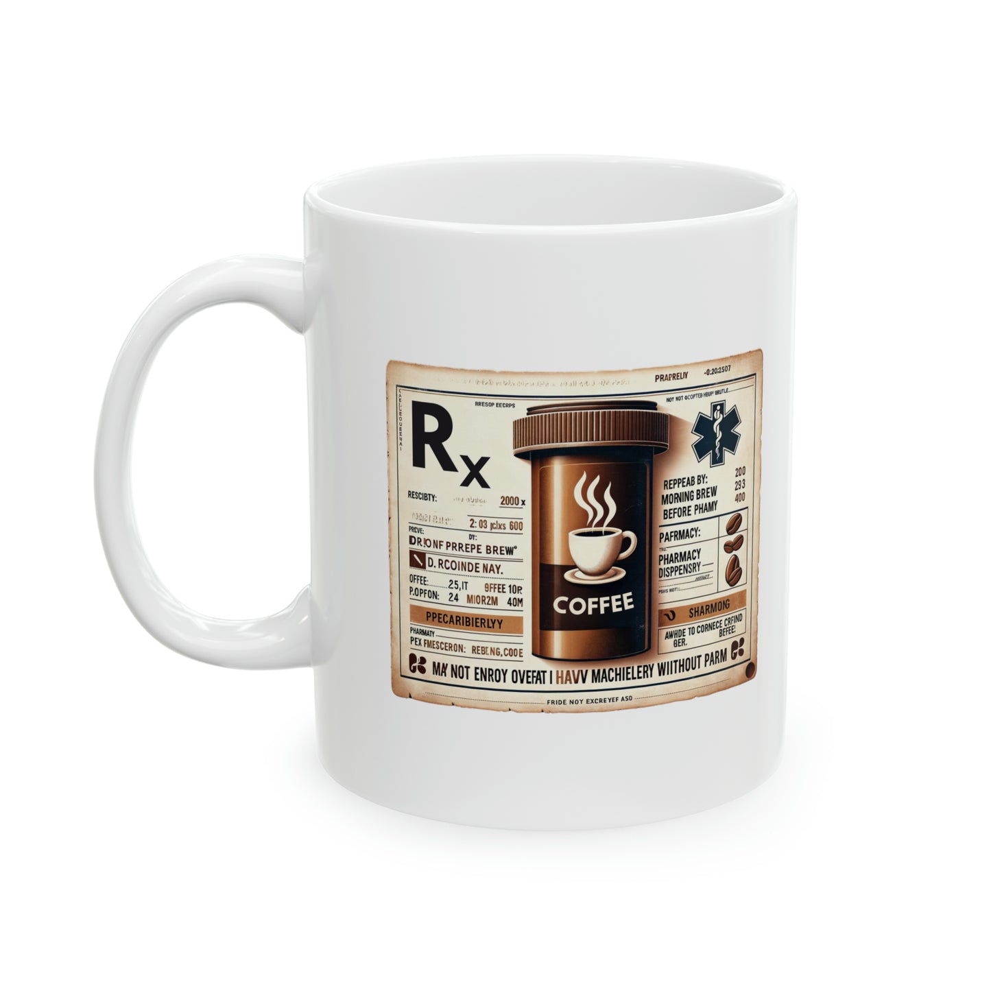 "Rx Coffee" Ceramic Mug 11oz