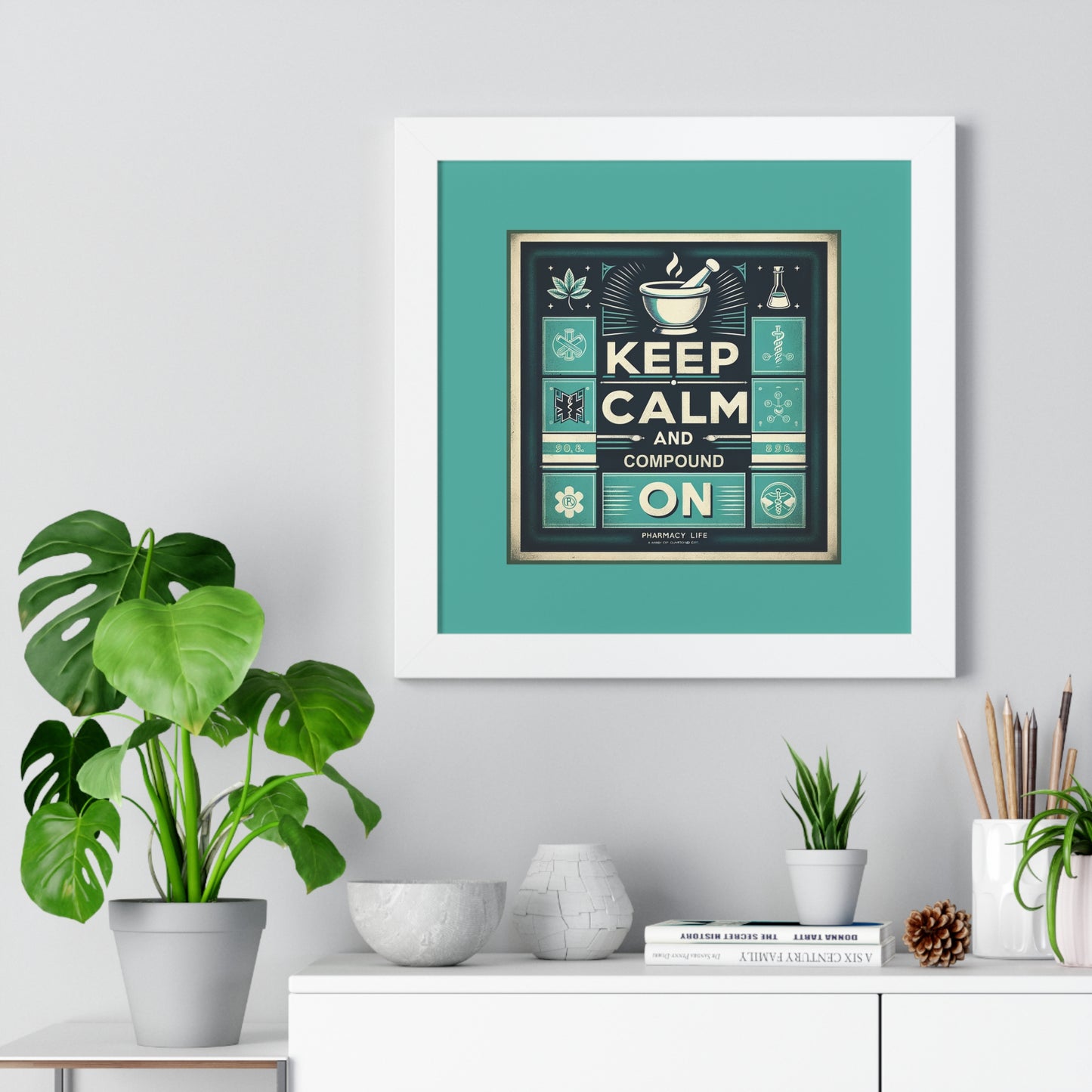 "Keep Calm and Compound On" Framed Poster