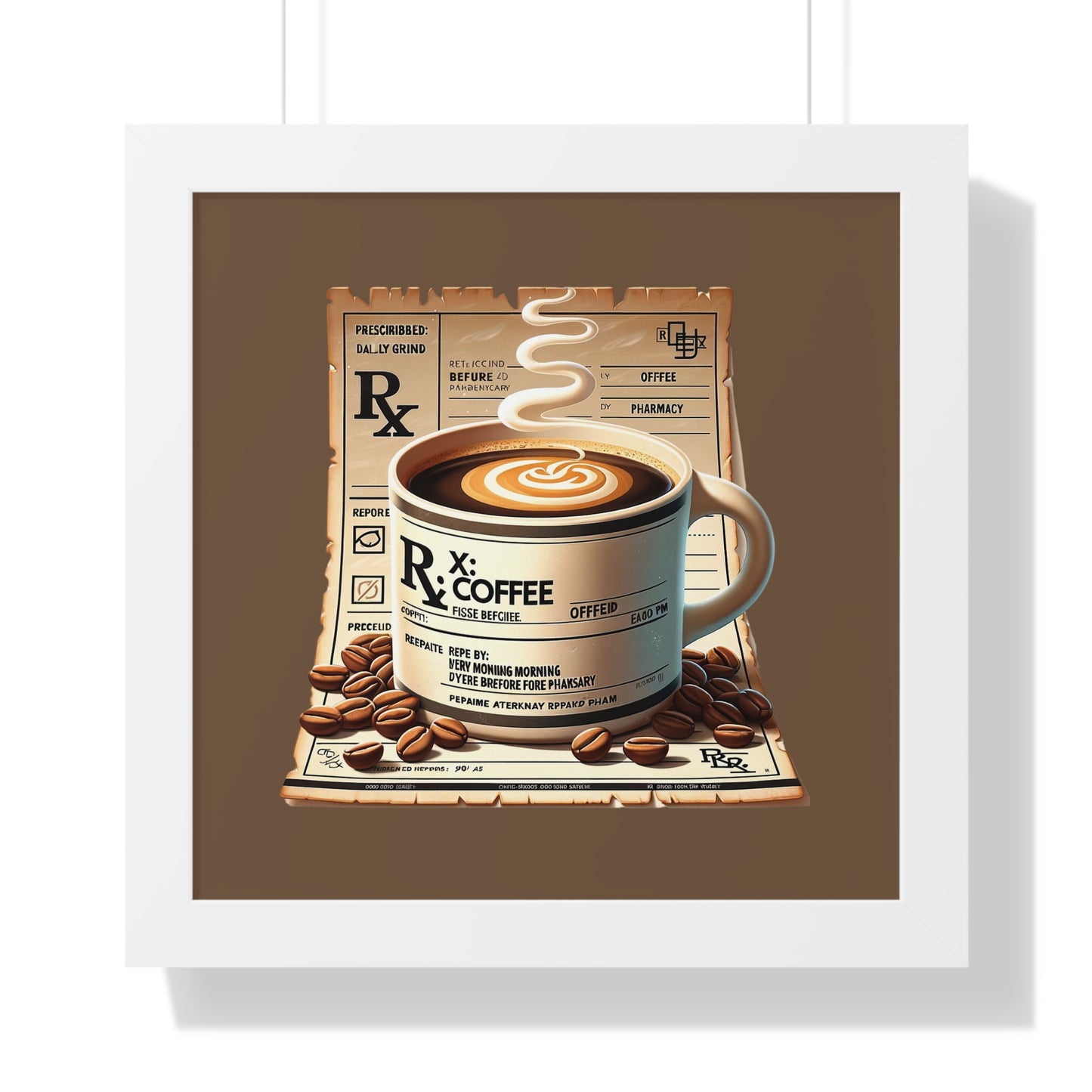 "Rx Coffee" Framed Poster