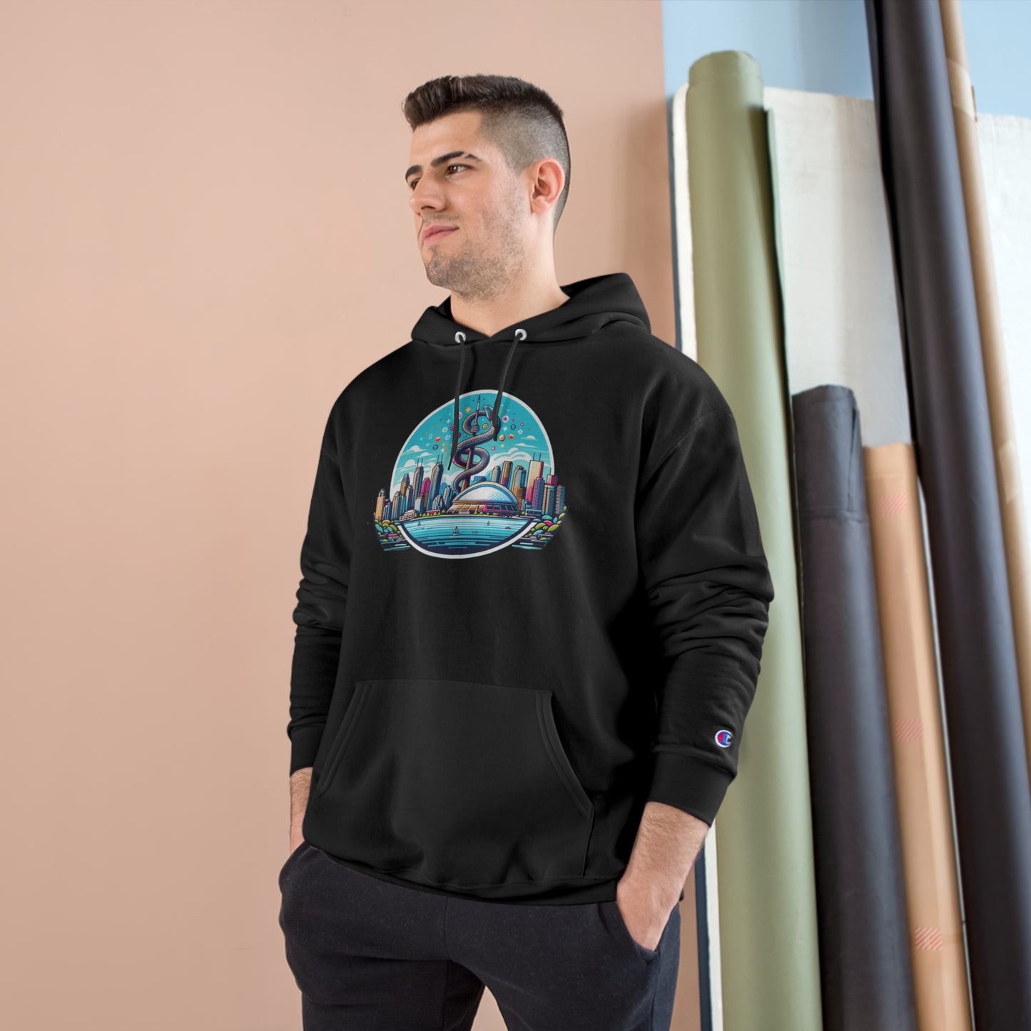 "Toronto Skyline Bowl of Hygieia" Champion Hoodie