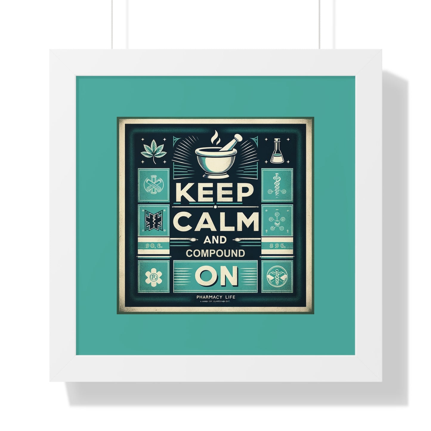 "Keep Calm and Compound On" Framed Poster