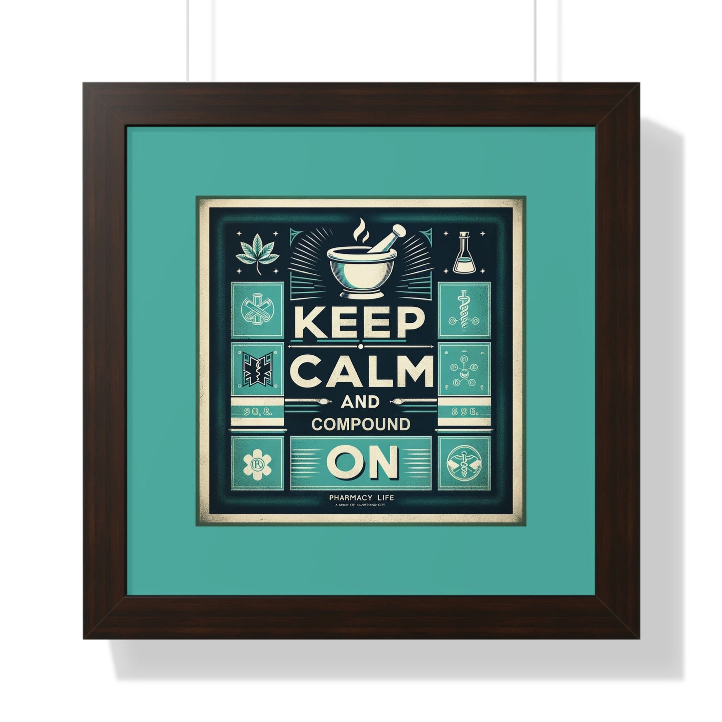 "Keep Calm and Compound On" Framed Poster