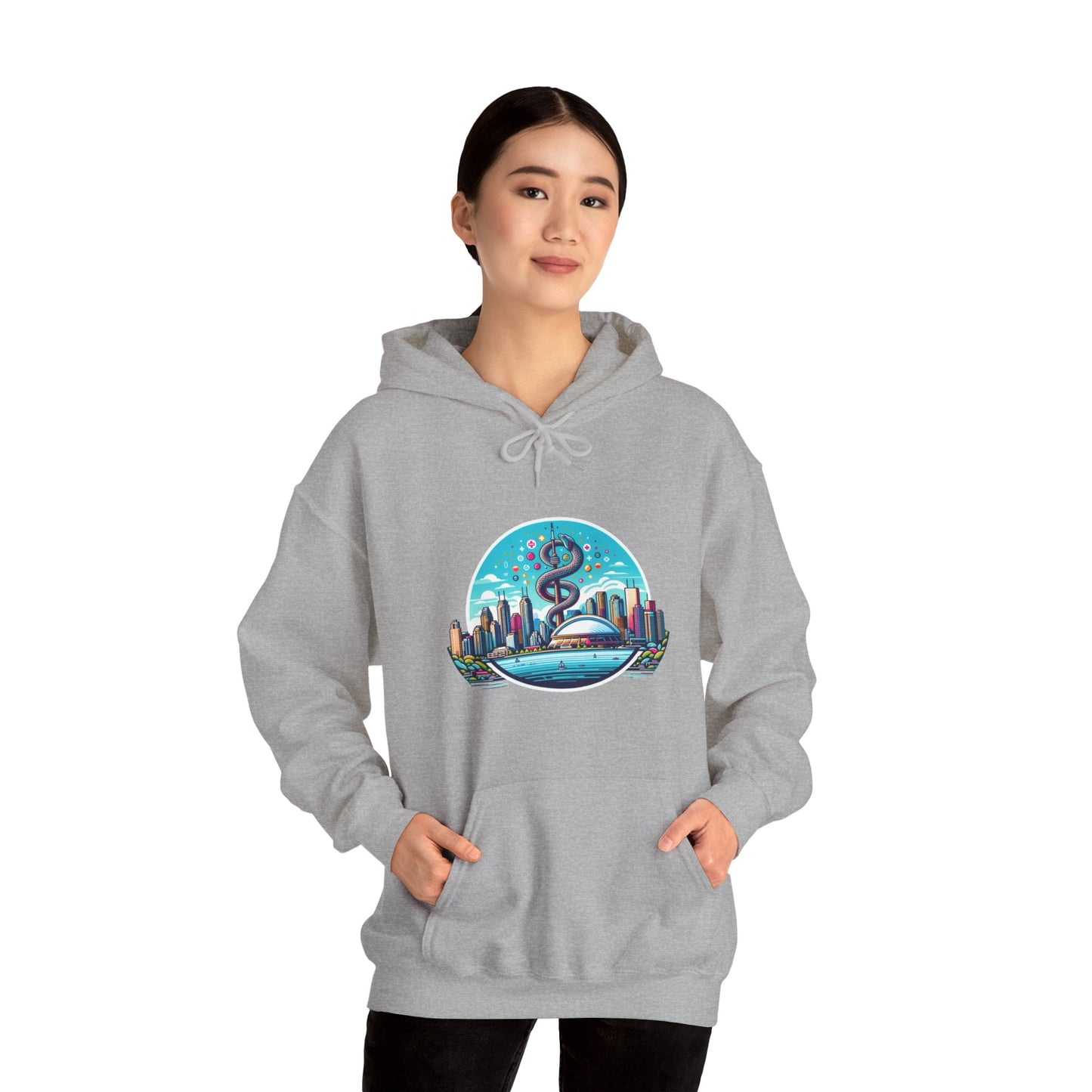 "Toronto Skyline Bowl of Hygieia" Unisex Heavy Blend™ Hooded Sweatshirt