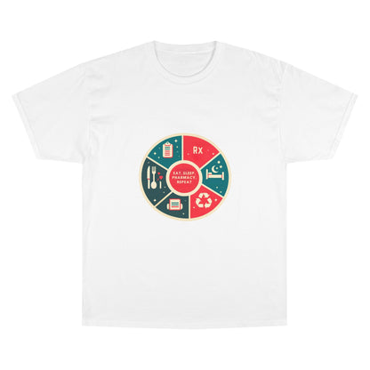 "Eat, Sleep, Pharmacy, Repeat" Champion T-Shirt