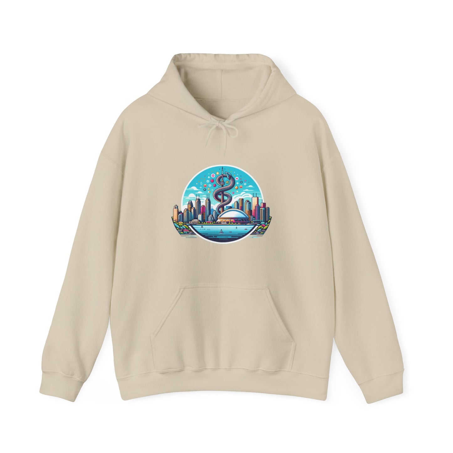 "Toronto Skyline Bowl of Hygieia" Unisex Heavy Blend™ Hooded Sweatshirt