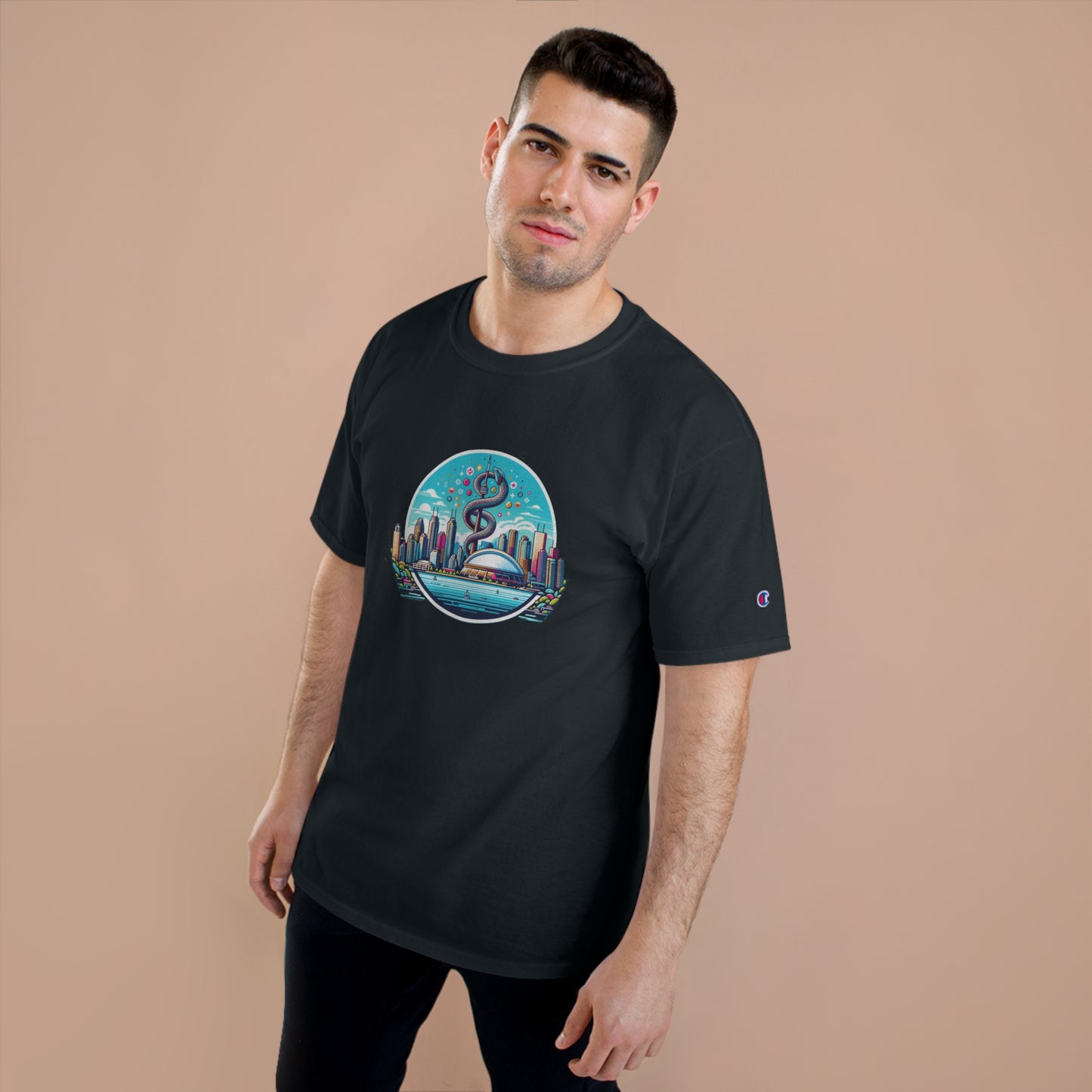 "Toronto Skyline Bowl of Hygieia" Champion T-Shirt