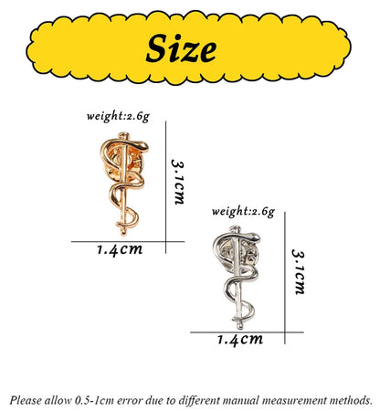 "Rod of Asclepius" Pin