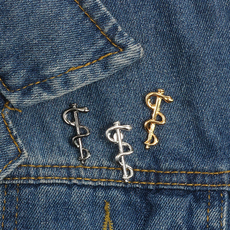 "Rod of Asclepius" Pin